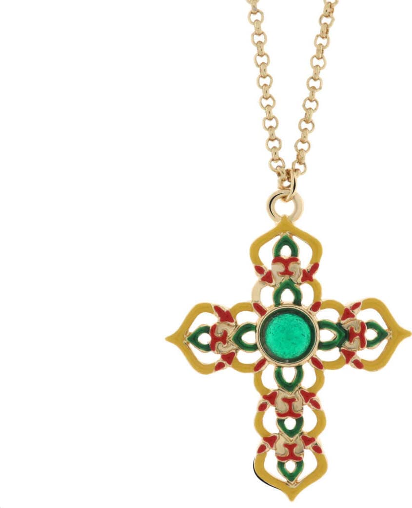 BYSIMON---Collana-in-Metallo-con-maioliche-colorate-a-forma-di-croce