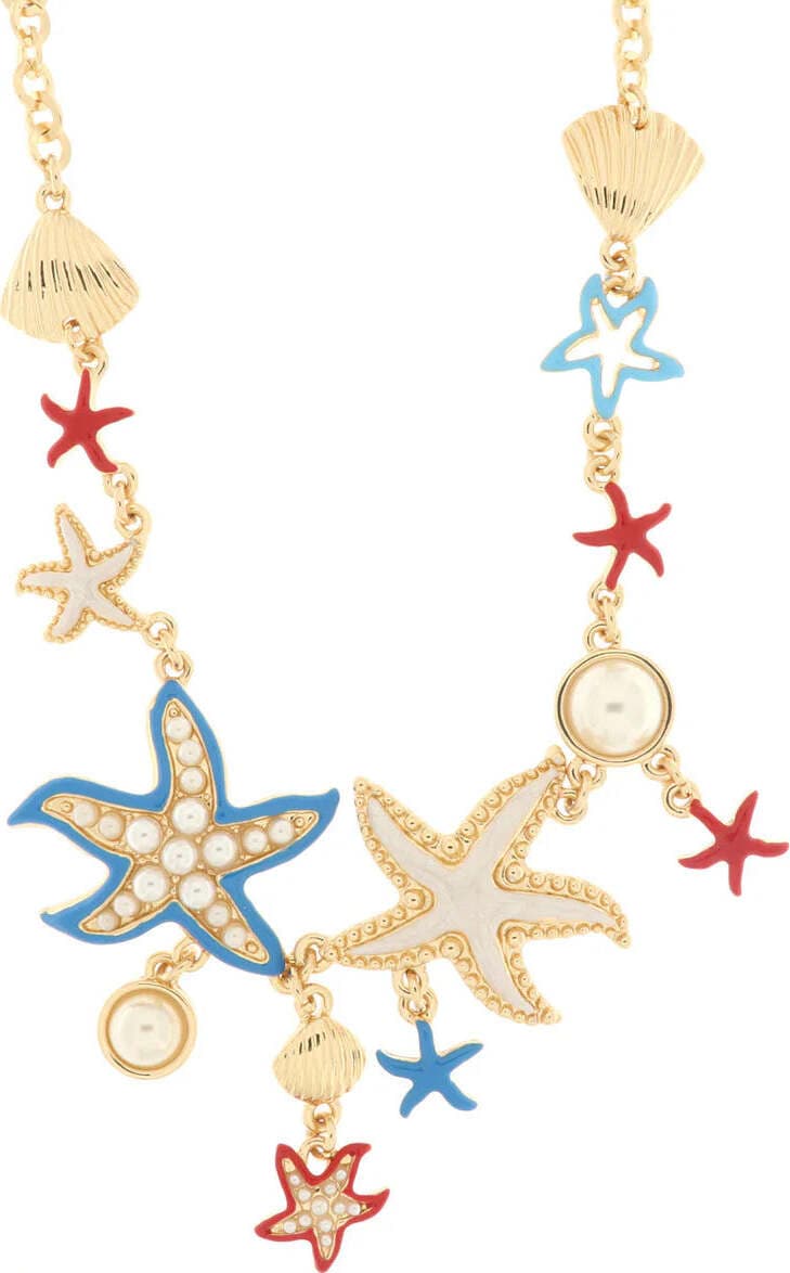 BYSIMON----Collana-in-Metallo-con-stelle-marine-e-conchiglie