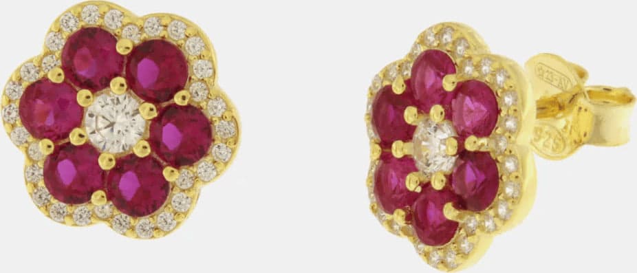BYSIMON---Orecchini-in-Argento-925-con-zirconi-rossi-a-forma-di-fiore