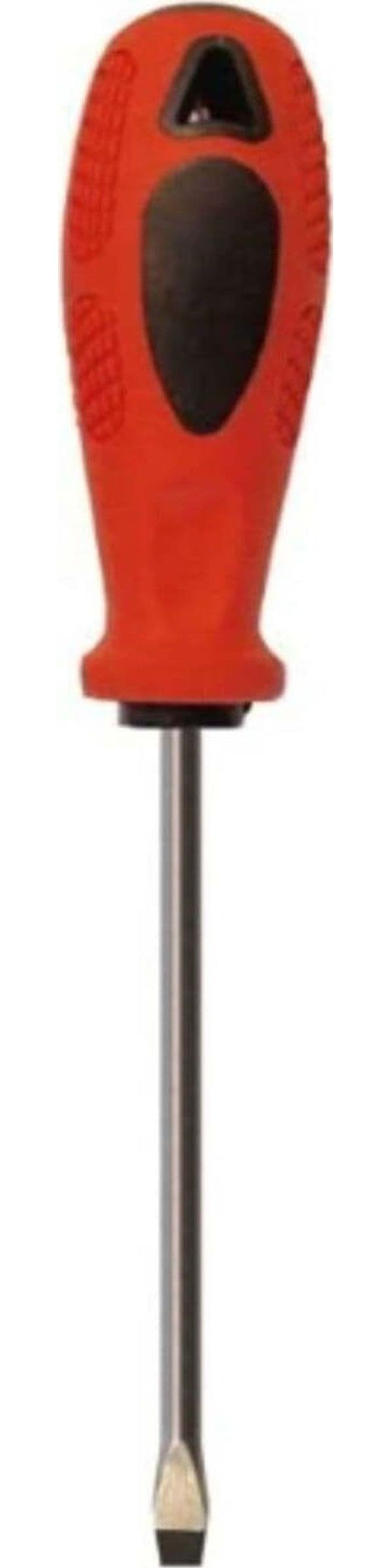 CACCIAVITE-CON-PUNTA-PIATTA-MAGNETICA-5,5x100MM---MANICO-ROSSO/NERO-ERGONOMICO-ANTISCIVOLO
