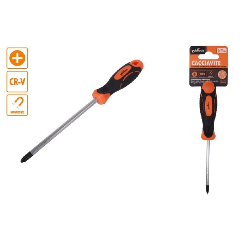 Cacciavite Giravite 4 X 75 Mm Con Punta Magnetica A Croce In Acciaio Cr-v 94878 Fai da te/Utensili elettrici e a mano/Utensili a mano/Cacciaviti/Cacciaviti a stella Trade Shop italia - Napoli, Commerciovirtuoso.it
