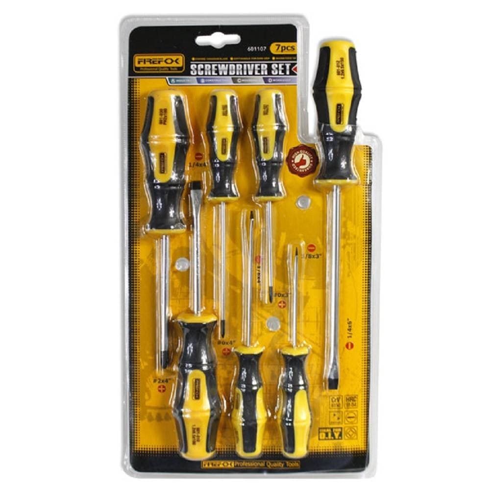 Cacciaviti-A-Taglio-Phillips-7-Pz-In-Cromo-Vanadio-Giraviti-Con-Punta-Magnetica