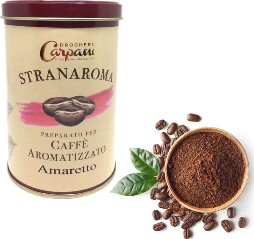 Caffè aromatizzato all'amaretto per moka Alimentari e cura della casa/Caffè tè e bevande/Caffè/Caffè macinati MariTea bottega del Tè - Lodi, Commerciovirtuoso.it