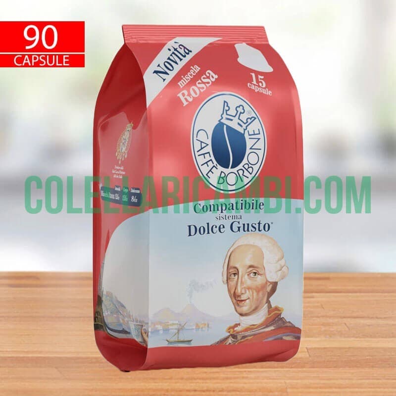 Caffè Borbone Compatibile Dolce Gusto Miscela Rossa - Confezione Da 90 Pezzi Capsule in Capsule di caffè compatibili Nescafè dolcegusto Colella Ricambi - Casoria, commercioVirtuoso.it