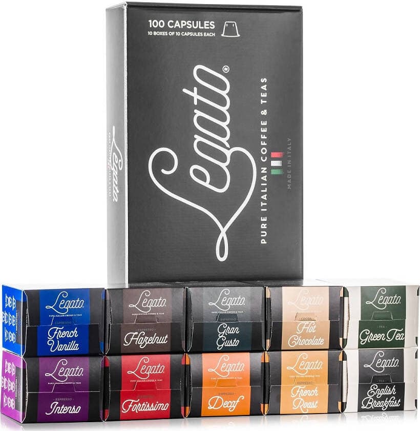Caffè LEGATO, confezione Varietà - 100 Capsule - Compatibili con le Macchine ad uso domestico Nespresso®* Alimentari e cura della casa/Caffè tè e bevande/Caffè/Cialde e capsule di caffè Dolché Premium Coffee - Molfetta, Commerciovirtuoso.it