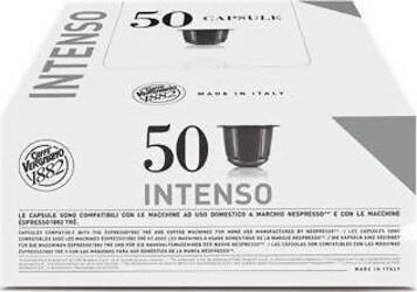 Caffè Vergnano 50x Capsule Compatibili Nespresso Miscela Intenso Confezione 50 Pz