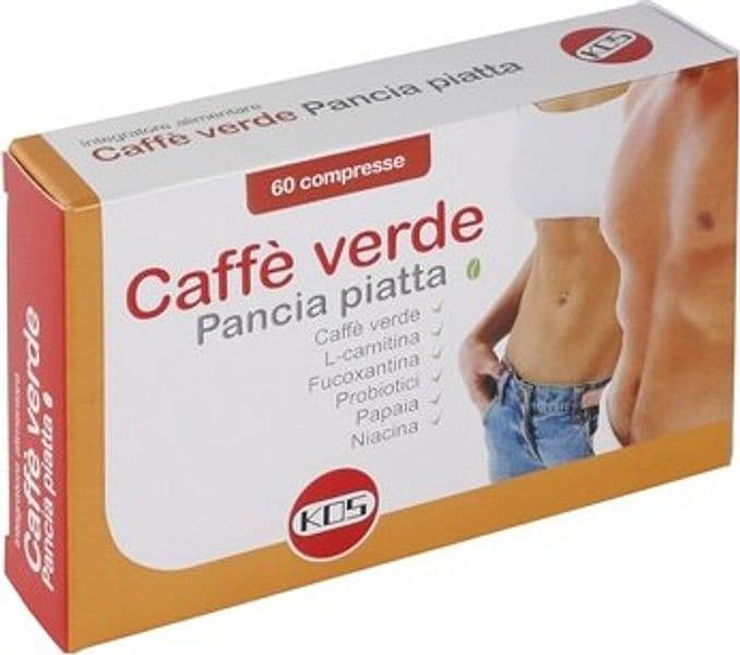 CAFFE'-VERDE-Pancia-Piatta-integratore-alimentare-60-compresse-Kos