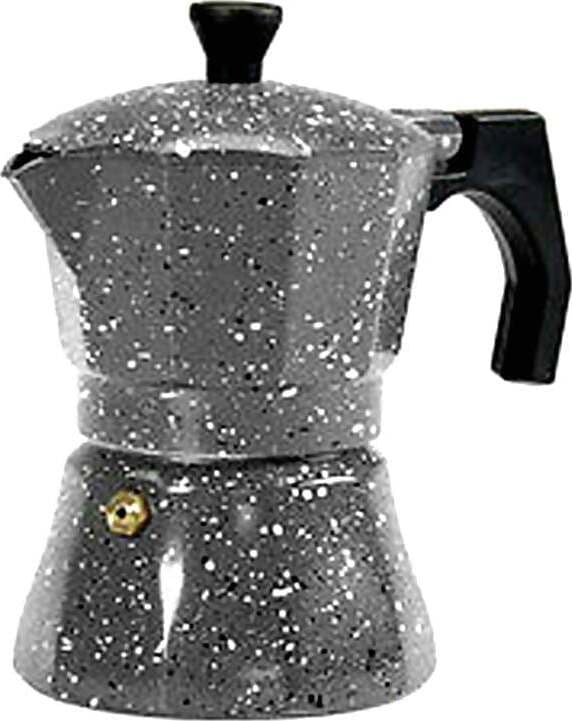 Caffettiera Moka Classica Express Silver Stone Cuore di Pietra 1 Tazza Moka in Alluminio per cucina, ufficio, casa Caffè Italiano Caffettiera Moka Classica Caffè L'Orchidea - Siderno, Commerciovirtuoso.it