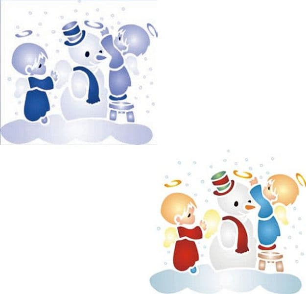 CALAMBOUR-COLLEZIONE-EASY---MASCHERINA-STENCIL-A4-21X29,7CM-PUPAZZO-DI-NEVE-603