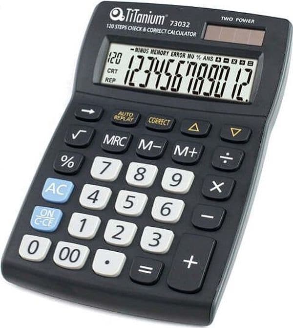 Calcolatrice da tavolo - 73032 - 12 cifre - nero - Titanium Cancelleria e prodotti per ufficio/Elettronica per ufficio/Calcolatrici/Finanziarie Eurocartuccia - Pavullo, Commerciovirtuoso.it