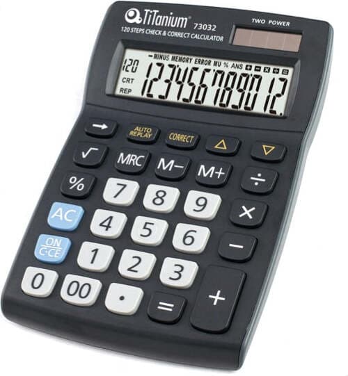 Calcolatrice da tavolo - 73032 - 12 cifre - nero - Titanium Cancelleria e prodotti per ufficio/Elettronica per ufficio/Calcolatrici/Finanziarie Eurocartuccia - Pavullo, Commerciovirtuoso.it