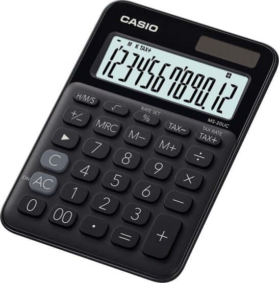 Calcolatrice da tavolo MS 20UC - 105x149 5x23 mm - 12 cifre - plastica - nero - Casio Cancelleria e prodotti per ufficio/Elettronica per ufficio/Calcolatrici/Finanziarie Eurocartuccia - Pavullo, Commerciovirtuoso.it