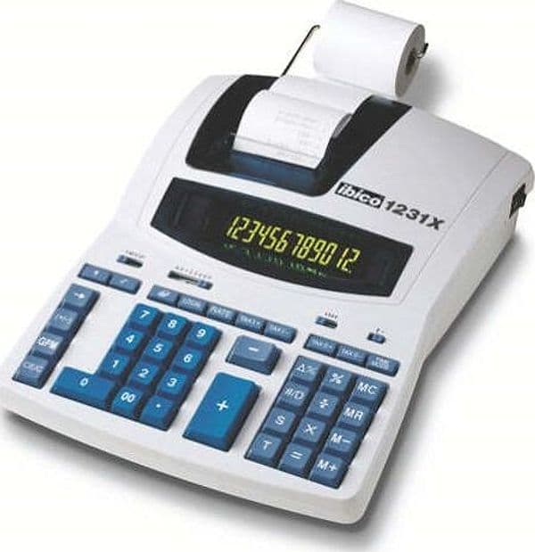 Calcolatrice da tavolo scrivente 1231X - 12 cifre - bianco - Ibico Cancelleria e prodotti per ufficio/Elettronica per ufficio/Calcolatrici/Finanziarie Eurocartuccia - Pavullo, Commerciovirtuoso.it