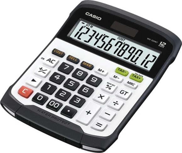 Calcolatrice da tavolo WD-320MT - 12 cifre - waterproof - Casio Cancelleria e prodotti per ufficio/Elettronica per ufficio/Calcolatrici/Finanziarie Eurocartuccia - Pavullo, Commerciovirtuoso.it