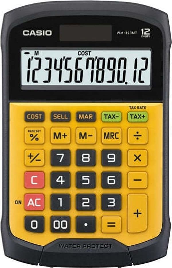 Calcolatrice da tavolo WM-320MT - 12 cifre - waterproof - Casio Cancelleria e prodotti per ufficio/Elettronica per ufficio/Calcolatrici/Finanziarie Eurocartuccia - Pavullo, Commerciovirtuoso.it