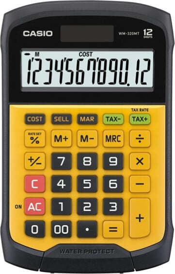 Calcolatrice da tavolo WM-320MT - 12 cifre - waterproof - Casio Cancelleria e prodotti per ufficio/Elettronica per ufficio/Calcolatrici/Finanziarie Eurocartuccia - Pavullo, Commerciovirtuoso.it