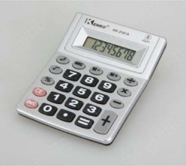 CALCOLATRICE ELETTRONICA DIGITALE KENKO KK-3181A 8 CIFRE SCUOLA UFFICIO