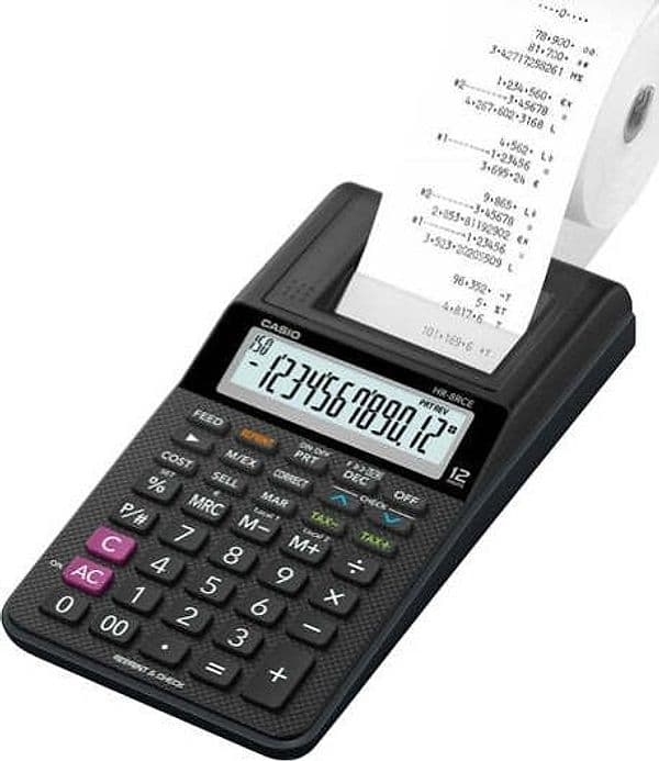 Calcolatrice scrivente HR-8RCE - 12 cifre - nero - Casio Cancelleria e prodotti per ufficio/Elettronica per ufficio/Calcolatrici/Finanziarie Eurocartuccia - Pavullo, Commerciovirtuoso.it