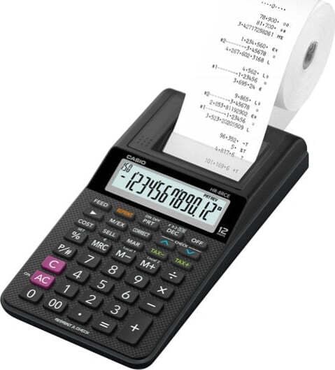 Calcolatrice scrivente HR-8RCE - 12 cifre - nero - Casio Cancelleria e prodotti per ufficio/Elettronica per ufficio/Calcolatrici/Finanziarie Eurocartuccia - Pavullo, Commerciovirtuoso.it