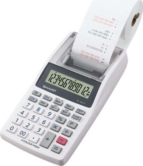 Calcolatrice scrivente mini EL1611V - 191x99x42 mm - 12 cifre - Bianco - Sharp - SH-EL1611V Cancelleria e prodotti per ufficio/Elettronica per ufficio/Calcolatrici/Finanziarie Eurocartuccia - Pavullo, Commerciovirtuoso.it