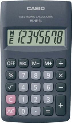 Calcolatrice tascabile HL - 815L BL - 8 cifre - grigio - Casio Cancelleria e prodotti per ufficio/Elettronica per ufficio/Calcolatrici/Semplici Eurocartuccia - Pavullo, Commerciovirtuoso.it
