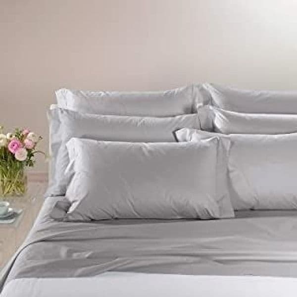 Caleffi - Completo-lenzuola Percalle Tinta Unita Matrimoniale Grigio Casa e cucina/Tessili per la casa/Biancheria da letto/Lenzuola e federe/Set di lenzuola e federe Biancheria Arredo Home - Nola, Commerciovirtuoso.it