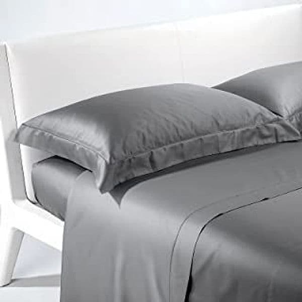 Caleffi - Completo-lenzuola Raso Tinta Unita Matrimoniale Grigio Casa e cucina/Tessili per la casa/Biancheria da letto/Lenzuola e federe/Set di lenzuola e federe Biancheria Arredo Home - Nola, Commerciovirtuoso.it