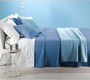 Caleffi - Copriletto-non-trapuntato Rodeo Tinta Unita Piazza e Mezza Bluette Casa e cucina/Tessili per la casa/Biancheria da letto/Copriletti Biancheria Arredo Home - Nola, Commerciovirtuoso.it