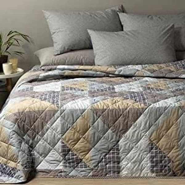 Caleffi - Copriletto-trapuntato Denim blues Ragazzo Matrimoniale Grigio Casa e cucina/Tessili per la casa/Biancheria da letto/Copriletti Biancheria Arredo Home - Nola, Commerciovirtuoso.it