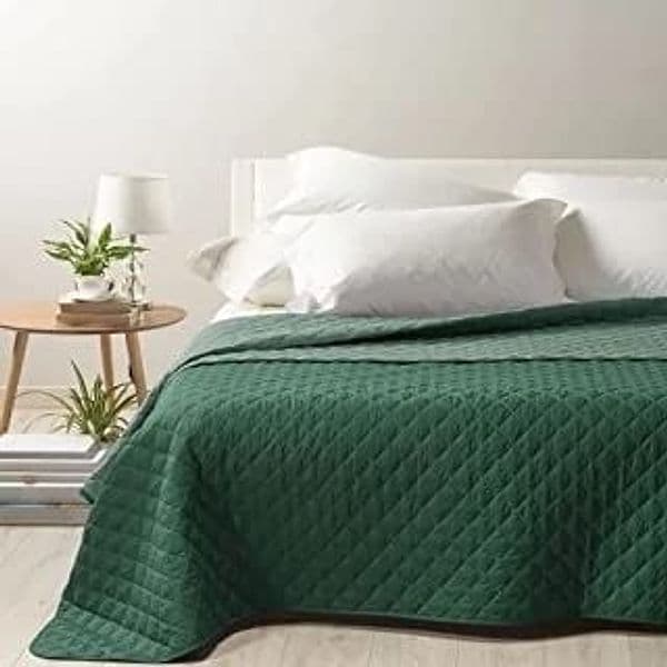 Caleffi - Copriletto-trapuntato Mix Tinta Unita Matrimoniale Verde Casa e cucina/Tessili per la casa/Biancheria da letto/Copriletti Biancheria Arredo Home - Nola, Commerciovirtuoso.it