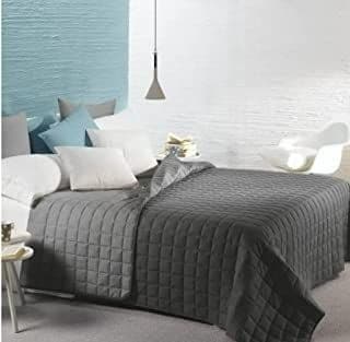 Caleffi - Copriletto-trapuntato Modern Tinta Unita Matrimoniale Antracite Casa e cucina/Tessili per la casa/Biancheria da letto/Copriletti Biancheria Arredo Home - Nola, Commerciovirtuoso.it