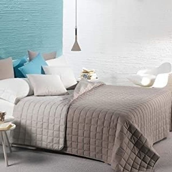 Caleffi - Copriletto-trapuntato Modern Tinta Unita Matrimoniale Nocciola Casa e cucina/Tessili per la casa/Biancheria da letto/Copriletti Biancheria Arredo Home - Nola, Commerciovirtuoso.it