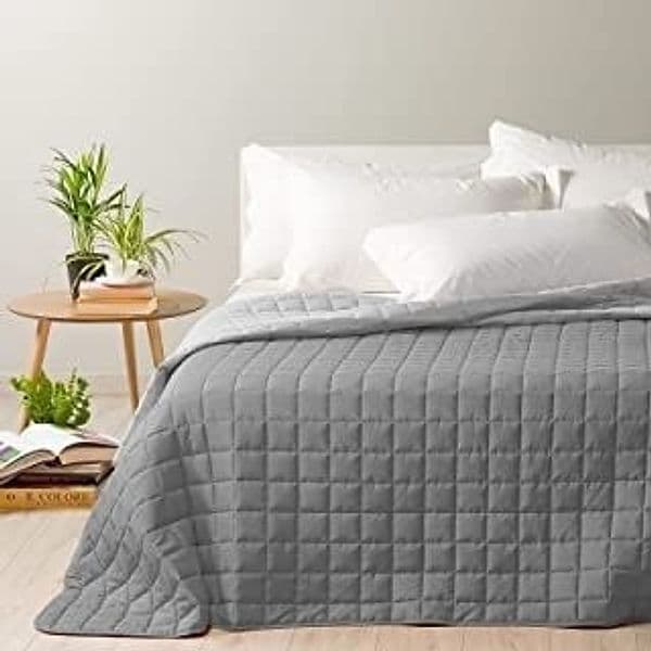 Caleffi - Copriletto-trapuntato Modern Tinta Unita Singolo Grigio Casa e cucina/Tessili per la casa/Biancheria da letto/Copriletti Biancheria Arredo Home - Nola, Commerciovirtuoso.it