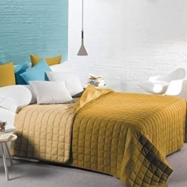 Caleffi - Copriletto-trapuntato Modern Tinta Unita Singolo Oro Casa e cucina/Tessili per la casa/Biancheria da letto/Copriletti Biancheria Arredo Home - Nola, Commerciovirtuoso.it