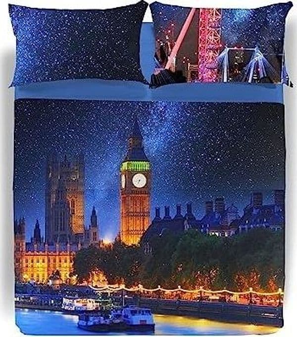 Caleffi - Lenzuolo-copriletto Magical London Fotografico Matrimoniale Casa e cucina/Tessili per la casa/Biancheria da letto/Copriletti Biancheria Arredo Home - Nola, Commerciovirtuoso.it