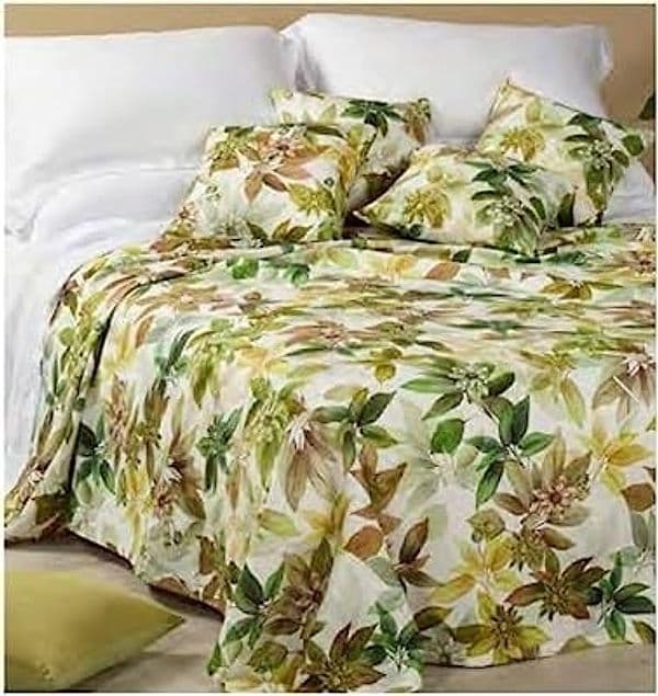Caleffi Copriletto Matrimoniale in Panama di Puro Cotone Art. Ginger - Verde, 2 Piazze Casa e cucina/Tessili per la casa/Biancheria da letto/Copriletti Biancheria Arredo Home - Nola, Commerciovirtuoso.it