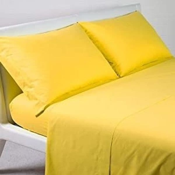 Caleffi Cotone tinta unita Completo Lenzuola, Cotone , Giallo Sole, Singolo, 51190 , Caleffi Casa e cucina/Tessili per la casa/Biancheria da letto/Lenzuola e federe/Set di lenzuola e federe Biancheria Arredo Home - Nola, Commerciovirtuoso.it