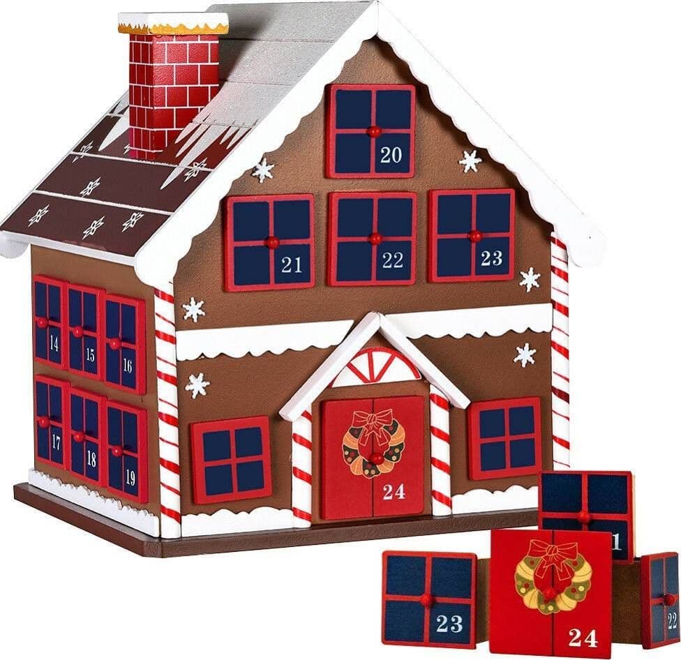 Calendario-Avvento-Di-Natale-Casetta-In-Legno-24-Cassetti-Decorazioni-Natalizie