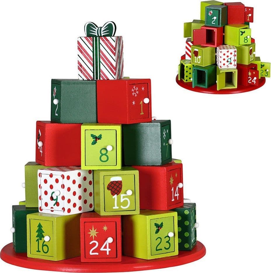 Calendario-Avvento-Regali-Di-Natale-In-Legno-24-Cassetti-Decorazioni-Natalizie
