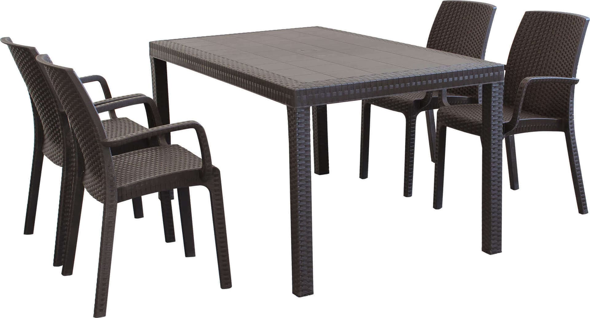 CALIGOLA---set-tavolo-fisso-in-wicker-cm-150x90-compreso-di-4-sedute-Marrone-Milani-Home