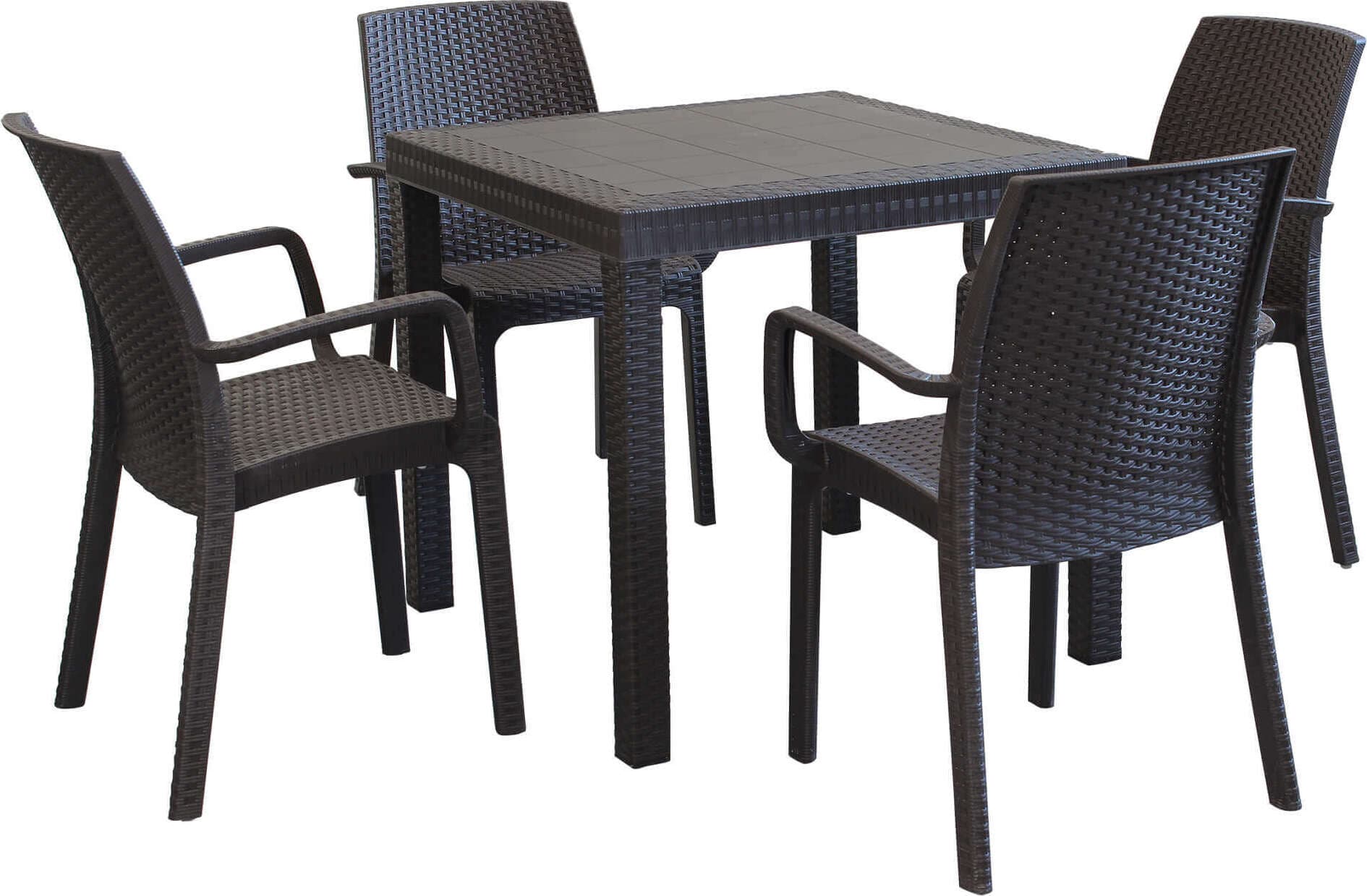 CALIGOLA---set-tavolo-fisso-in-wicker-cm-80x80x74-h-compreso-di-4-sedute-Marrone-Milani-Home