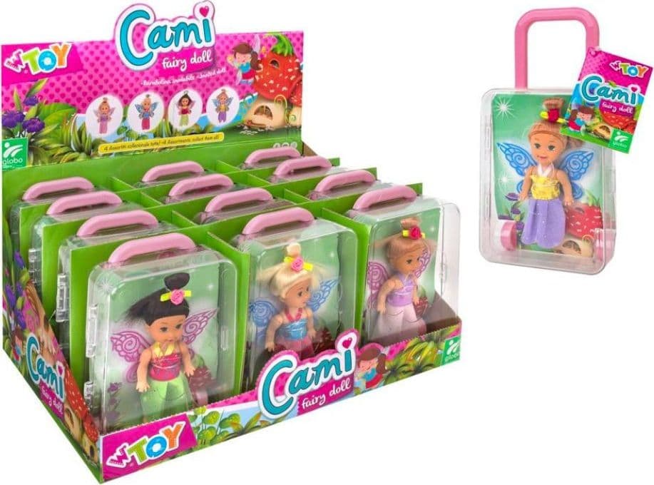 Cami-Bambolina-Fatina-Con-Trolley-Valigetta-Colori-Assortiti-Bambola-Snodabile