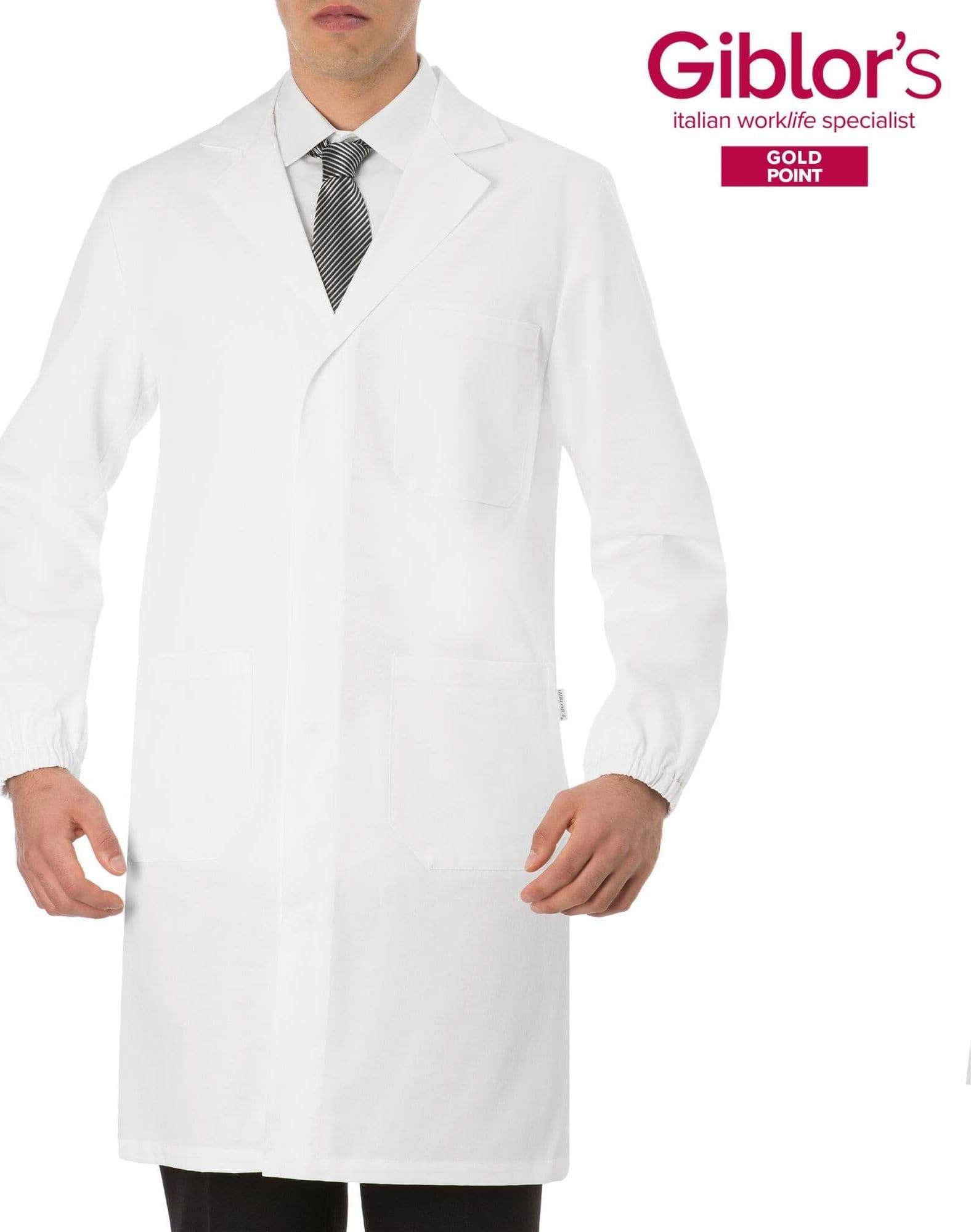 Camice Medico Camillo Bianco 100% Cotone Bottoni Automatici Camice Laboratorio in Camici da laboratorio Dresswork - Como, commercioVirtuoso.it