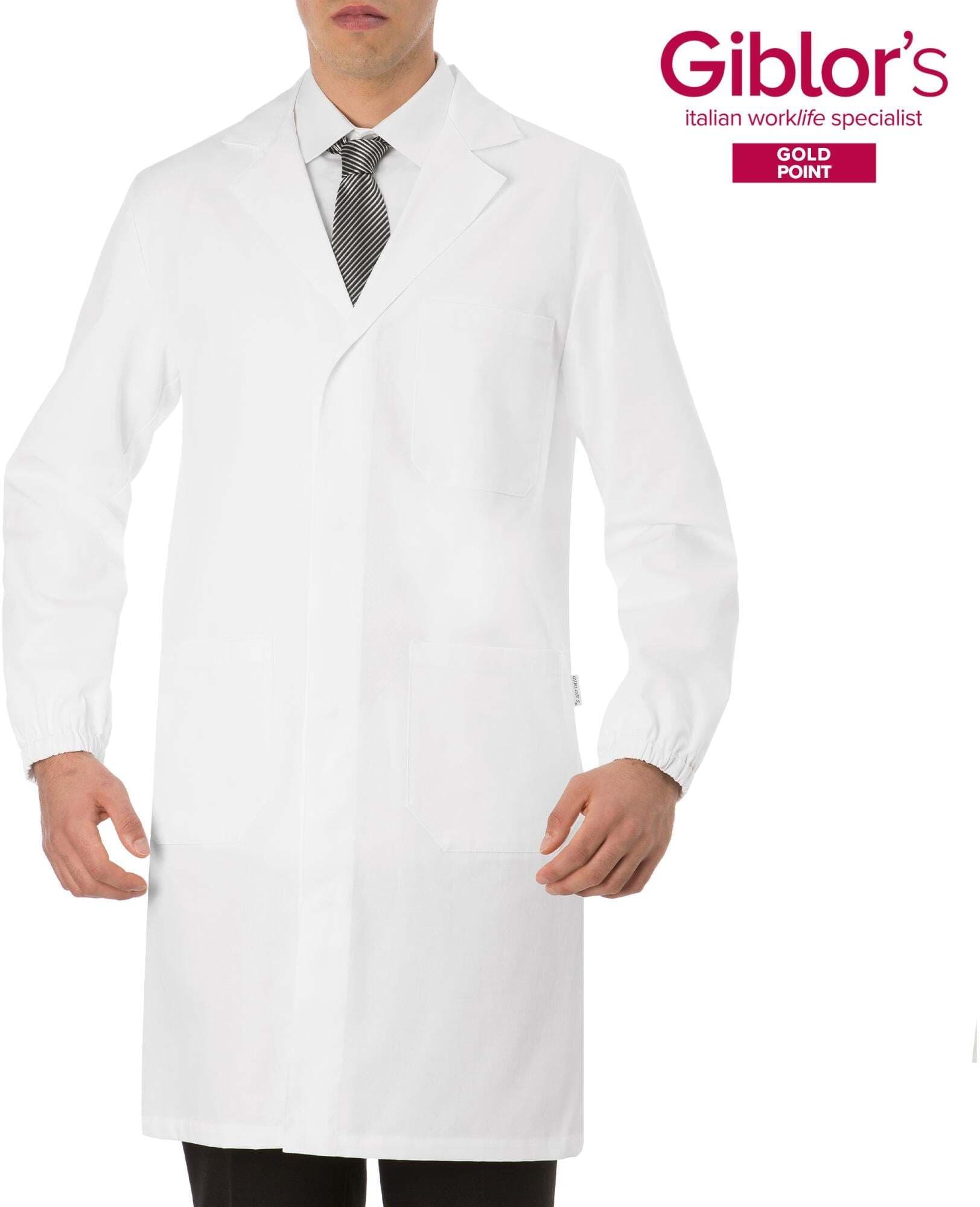 Camice Medico Camillo Bianco 100% Cotone Bottoni Automatici Camice Laboratorio in Camici da laboratorio Dresswork - Como, commercioVirtuoso.it