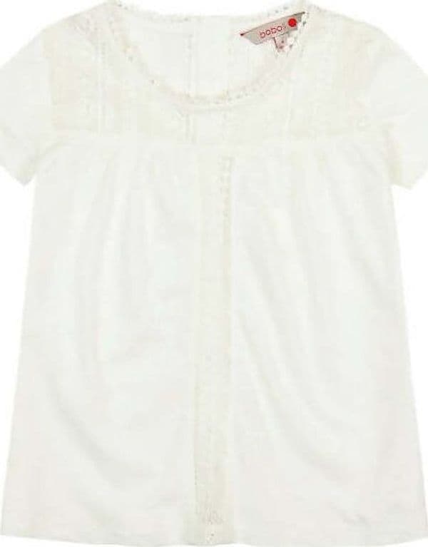 Camicetta Bimba Estiva Mezze Maniche Maglia con Pizzo Bianca Bambina Girocollo Elegante Maglietta Estiva Ricamata t-shirt bambina/ragazza Piccole Canaglie - Tropea, Commerciovirtuoso.it
