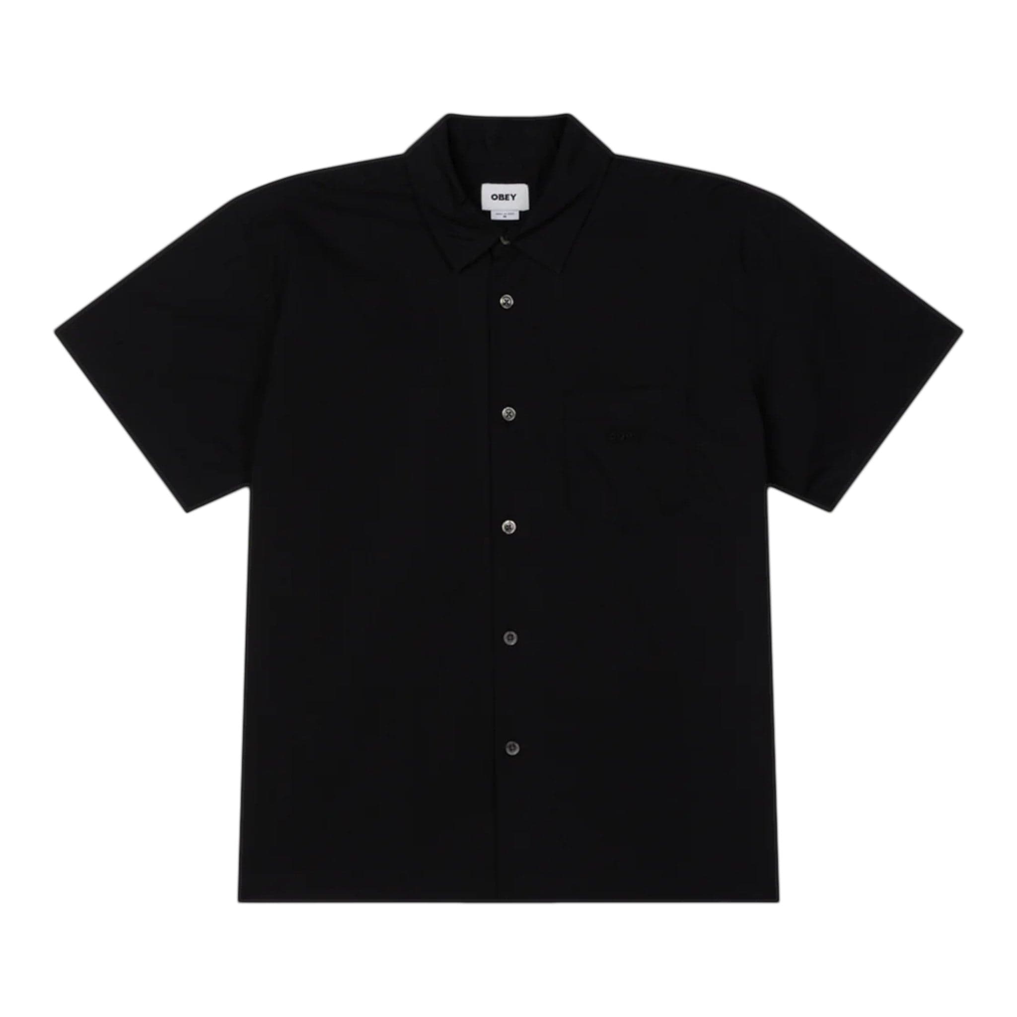 OBEY camicia obey wire woven ss - black da uomo in Camicie casual Drestige - Casamassima, commercioVirtuoso.it