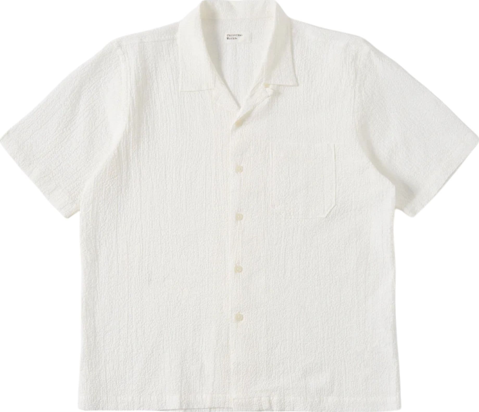 UNIVERSAL WORKS camicia universal works road shirt - white da uomo in Camicie casual Drestige - Casamassima, commercioVirtuoso.it