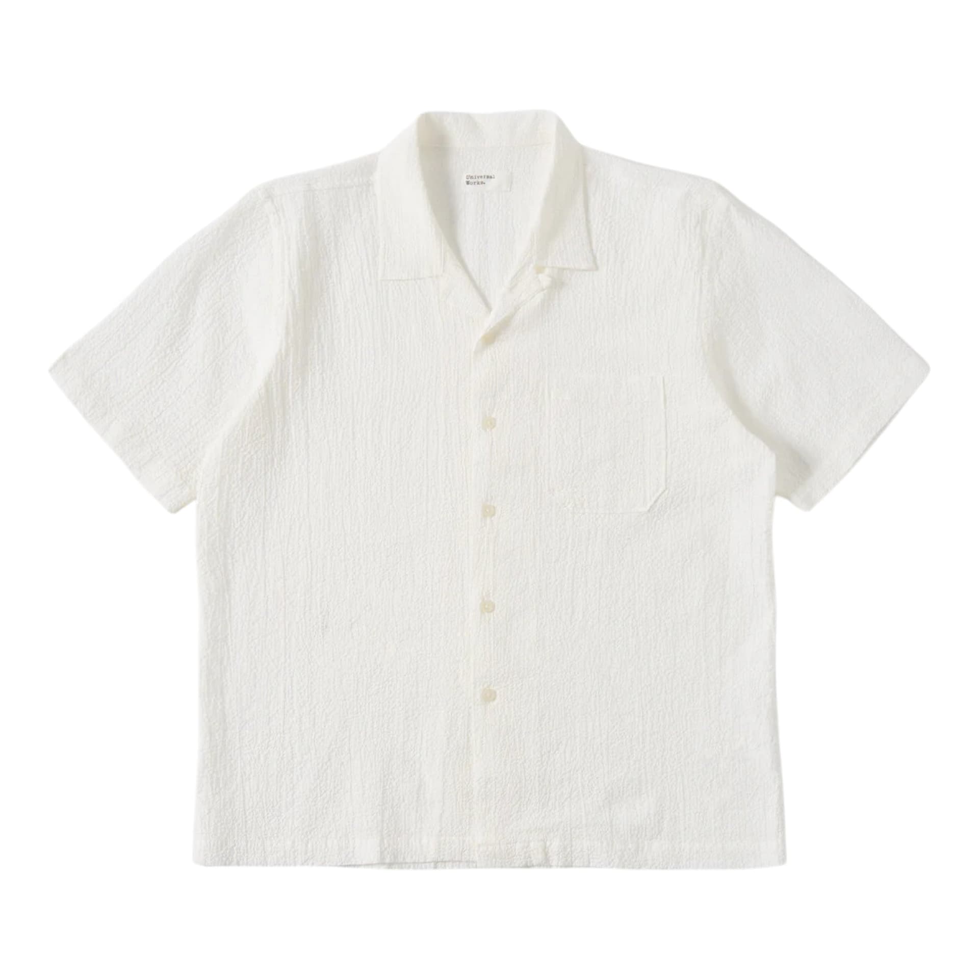 UNIVERSAL WORKS camicia universal works road shirt - white da uomo in Camicie casual Drestige - Casamassima, commercioVirtuoso.it