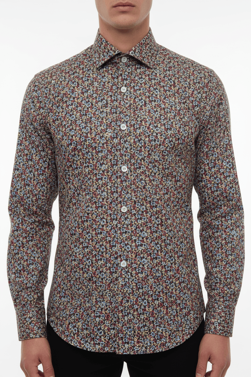 Camicia uomo Sonrisa - Fior di cotone - fiori in Camicie casual Couture - Sestu, commercioVirtuoso.it