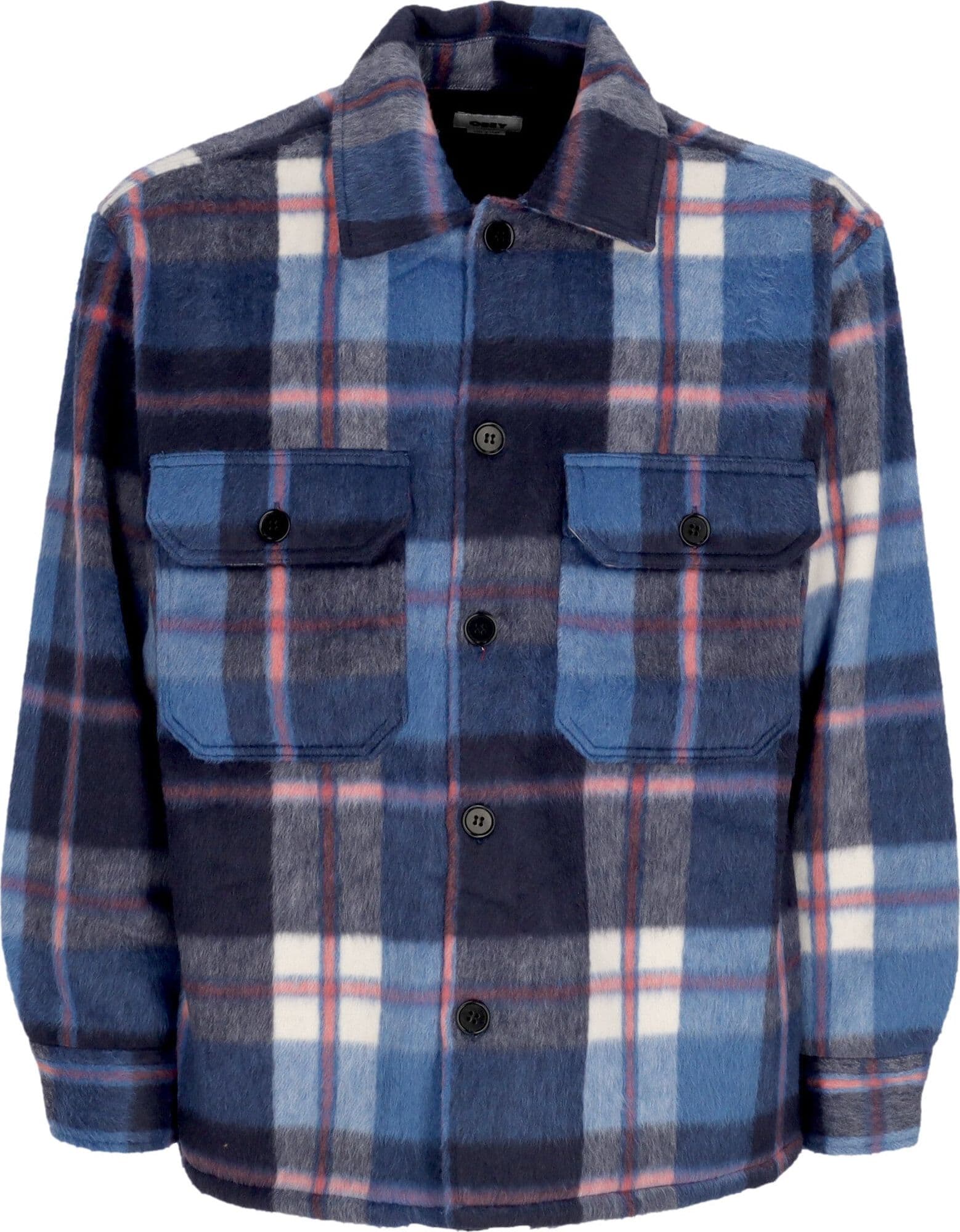 OBEY Camicia Imbottita Uomo Stanton Shirt Jacket Academy Navy/multi da uomo in Camicie casual Drestige - Casamassima, commercioVirtuoso.it
